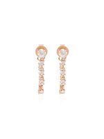 Anita Ko 18kt gold and diamond loop earrings - Or