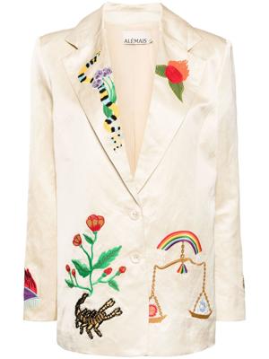 ALEMAIS Zelda blazer met enkele rij knopen - Bruin