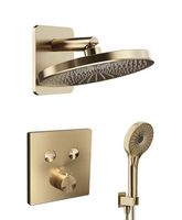 Blaufoss Smartbox Switch-line thermostatische kraan Inbouw regendoucheset met regendouchekop 25 cm brushed champagne gold