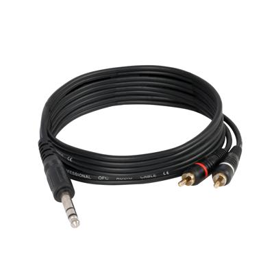 Devine VB3030 stereo jack male - 2x RCA male 3 m Devine VB3030 stereo jack male - 2x RCA male 3 m