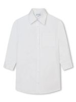 Marc Jacobs Kids robe-chemise en popeline à logo Jumbled - Blanc