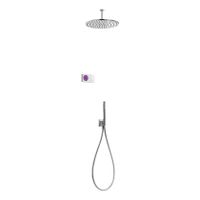 Regendouche set electronisch Tres Shower technology | Inbouw | Thermostaatkraan | 2-weg | Rond | Chroom