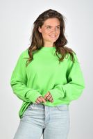 Extreme Cashmere trui Crew Hop 53 fluo green - thumbnail