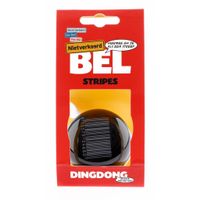 Nv ding dong bel 60mm stipes zwart met barcode kaart