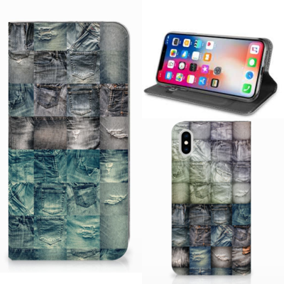 Hippe Standcase Apple iPhone Xs Max Spijkerbroeken Hippe Standcase Apple iPhone Xs Max Spijkerbroeken