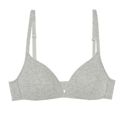 Soft-bh van Bio-katoen met cups, grijs-gemêleerd 80B