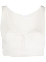 P.A.R.O.S.H. haut crop en maille pointelle - Blanc