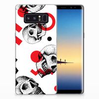 Silicone Back Case Samsung Galaxy Note 8 Skull Red - thumbnail