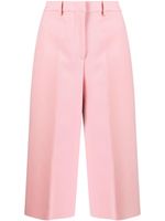 MSGM pantalon court à taille haute - Rose