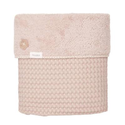 Koeka Oslo baby ledikantdeken teddy 100x150 cm grey pink/grey pink