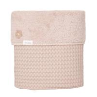 Koeka Oslo baby ledikantdeken teddy 100x150 cm grey pink/grey pink