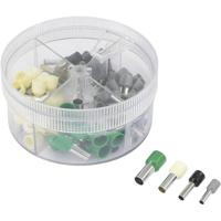 TRU COMPONENTS 739705 Assortiment adereindhulzen 4 mm², 6 mm², 10 mm², 16 mm² Deels geïsoleerd Grijs, Zwart, Ivoor, Groen 100 stuk(s)