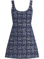 ETRO robe courte à motif en jacquard - Bleu