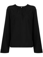 JOSEPH blouse en soie à col froncé - Noir