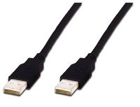 Digitus 1.0m USB 2.0 A/A USB-kabel 1 m USB A Zwart - thumbnail