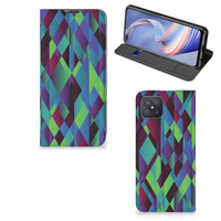 OPPO Reno4 Z 5G Stand Case Abstract Green Blue