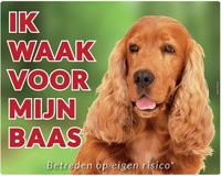 Engelse Cocker Spaniel Waakbord - Ik waak voor mijn Baas