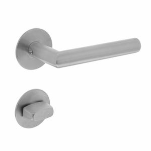 Intersteel Deurkruk Hoek 90° op magneetrozet met toilet-/badkamersluiting - RVS