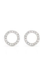 Djula boucles d'oreilles Circle en or 18ct ornées de diamants - thumbnail