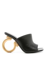 Ferragamo mules Elina en cuir - Noir - thumbnail