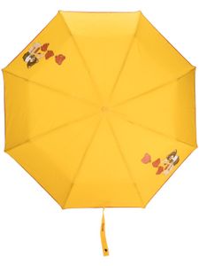 Moschino parapluie compact à motif Teddy Bear - Jaune