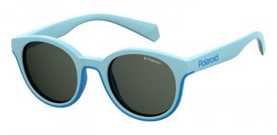 Polaroid zonnebril 8036/S 1MV/M9 junior lichtblauw met grijze lens Polaroid zonnebril 8036/S 1MV/M9 junior lichtblauw met grijze lens