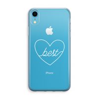 Best heart pastel: iPhone XR Transparant Hoesje