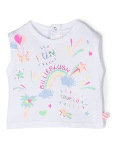 Billieblush t-shirt en coton à imprimé graphique - Blanc