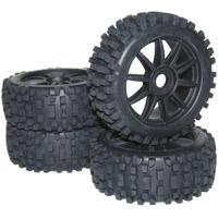 Reely 1:8 Buggy Complete wielen Big Core 10-spaaks Zwart 4 stuk(s)