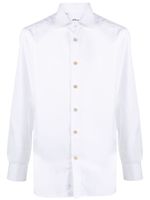 Kiton chemise en coton à col italien - Blanc