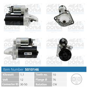 Startmotor / Starter MEAT & DORIA, Spanning (Volt)12V, u.a. für Ford, Volvo