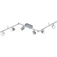 LED Plafondspot - Trion Narca - 36W - Warm Wit 3000K - 6-lichts - Rechthoek - Mat Nikkel - Aluminium