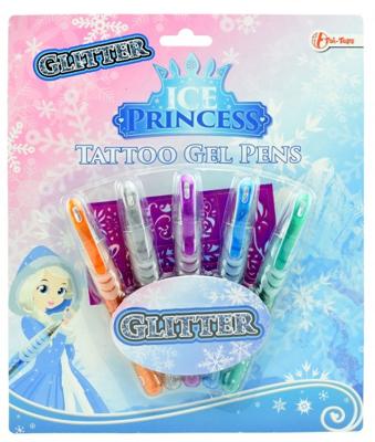 Toi-Toys Ice princess tattoo gelpennen 5-delig Toi-Toys Ice princess tattoo gelpennen 5-delig