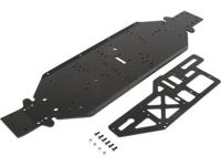 Losi - Chassis w Brace plate 4mm Black DBXL-E (LOS251050) - thumbnail