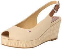 Tommy Hilfiger Iconic Elba Sling Back Fw0fw04788 Wedge Espadrilles voor dames, Beige Harvest Wheat, 37 EU