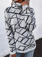 Geometric Yarn/Wool Yarn Casual Sweater