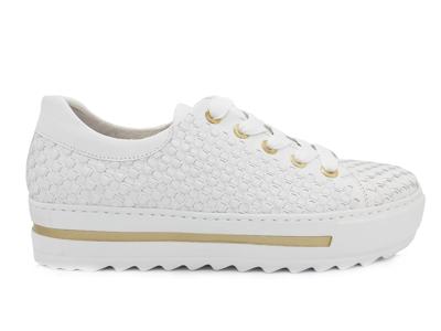 Witte Gabor Veterschoenen Wijdte G Witte Gabor Veterschoenen Wijdte G