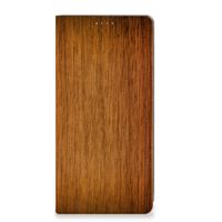 OPPO A57 | A57s | A77 4G Book Wallet Case Donker Hout - thumbnail