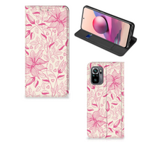 Xiaomi Redmi Note 10 4G | 10S | Poco M5s Smart Cover Pink Flowers - thumbnail