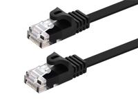Monoprice 14-Voeten 30AWG Cat5e 350MHz UTP Flat Ethernet Blote Koperen Netwerkkabel, Zwart (109551)