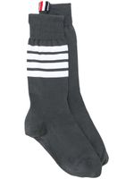 Thom Browne 4-Bar stripe socks - Gris - thumbnail