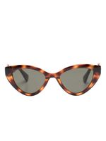 Moschino Eyewear lunettes de soleil à effet écaille de tortue - Marron