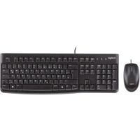 Logitech MK120 Set met toetsenbord en muis USB Spatwaterdicht QWERTY, US internationaal Zwart - thumbnail