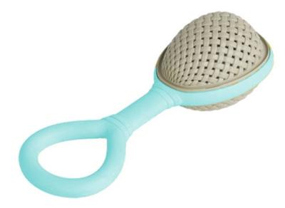 Taf Toys rammelaar Rattan Rattle junior 14 cm turquoise Taf Toys rammelaar Rattan Rattle junior 14 cm turquoise