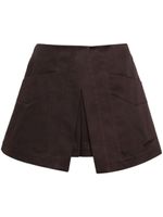 MSGM short à design superposé - Marron