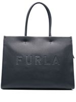 Furla sac à main en cuir à logo embossé - Bleu