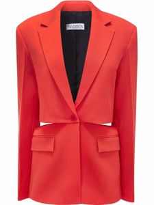 JW Anderson blazer boutonné à découpe - Rouge