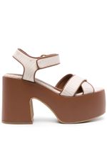 Moschino sandales 70 mm en cuir - Tons neutres - thumbnail