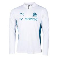 PUMA Olympique Marseille Trainingstrui 1/4 Zip 2024-2025 Wit Donkerblauw