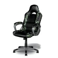 Trust Gaming Chair GXT 705C Ryon, Gaming Stoel, Bureaustoel, Volledig 360° Draaibaar, Gasvering Klasse 4, Armsteun met Comfortabele Kussentjes - Camo Groen